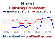 Narni fishing forecast
